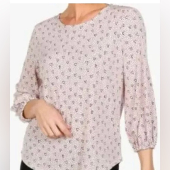 Adrianna Papell Pink Heart Keyhole Back Valentine Women’s Top M | Color: Pink - Picture 1 of 8